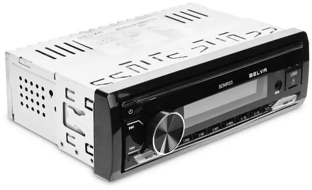 Alt view image 3 of 5 - Belva BDMRS5 Single DIN Bluetooth in-Dash Car Stereo Receiver w/Front Panel SD, USB, AUX Inputs, 3 Sets of 5 Volt Preamp Outputs