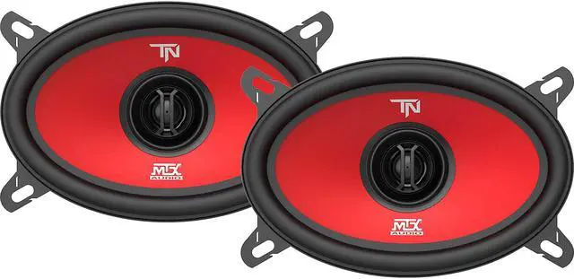 Main image of MTX Terminator46 Durable 40 Watt RMS 4 x 6 Inch 2 Way Polypropylene Coaxial Car Speakers with Durable Steel Basket and Mylar Dome Tweeter