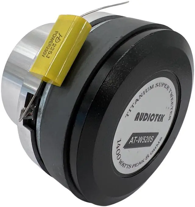 Alt view image 2 of 5 - Audiotek 1200W 1.75" Titanium Super Tweeter ATW520S