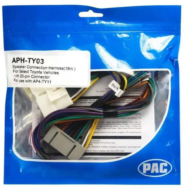 Alt view image 2 of 2 - PAC APH-TY03 Speaker Connection Harness for 2003-10 Toyota w/Amplified Systems