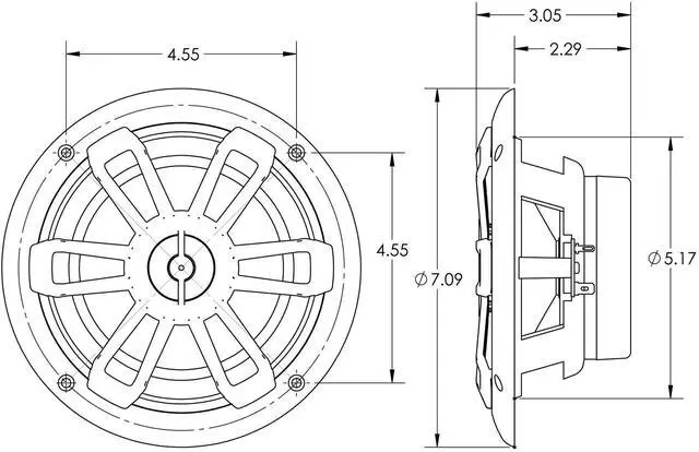 Alt view image 3 of 5 - MB Quart NF1-116 Nautic Series 6.5-Inch 80-Watt Coaxial Speakers (White)