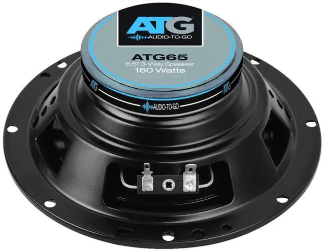Alt view image 4 of 4 - ATG 6.5" Coaxial Car/Automotive 3-way Audio Speakers System 160 Watt ATG65 - Black Pair for Front or Rear Door