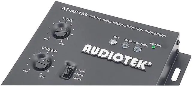 Alt view image 3 of 5 - Audiotek AT-AP100 1/2 Din Car Audio Digital Bass Processor & Sound Restoration, Crossover for Car Subwoofer Tuners w/Bass Knob Input 15V RMS and Maximum Output 13.5V Peak
