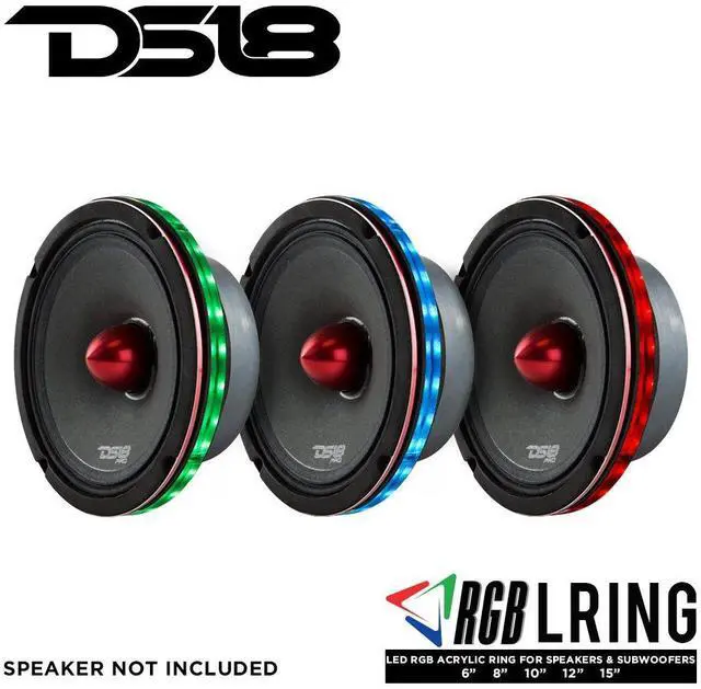 Alt view image 4 of 5 - DS18 LRING10 LED RGB Speaker Ring Waterproof 10-Inch - Millions of Colors to Choose from When Install with an RGB Module or One Color When Install Without The RGB Module (Speaker NOT Included)