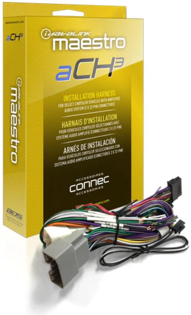 Main image of Idatalink Maestro HRN-AR-CH3 Plug and Play Amplifier T-Harness for 2012+ Chrysler, Dodge, Jeep Vehicles (ADS-MAR Universal Amplifier Module Required)