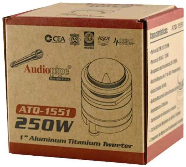 Alt view image 3 of 3 - Audiopipe ATQ1551 1 Aluminum Titanium Tweeter 200w Max 4ohm Sold Each
