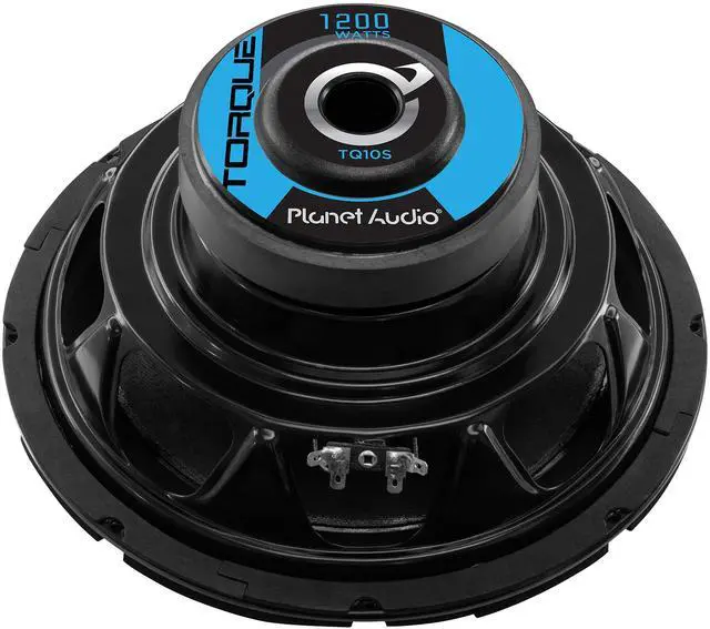 Alt view image 4 of 4 - Planet Audio TQ10S Torque Series 10 Inch Car Subwoofer - 1200 Watts Max, Single 4 Ohm Voice Coil, Sold Individually, Hook Up to Amp