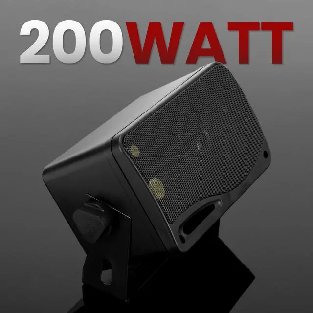 Alt view image 3 of 5 - Pyramid 3-Way Indoor Outdoor Speaker System - 3.5 Inch 200W Pair of Mini Box Ceiling Wall Mount Speakers w/1" Tweeter, 3.25" Woofer, 1.75 Midrange - Home Theater Entertainment, PA System - 2022SX