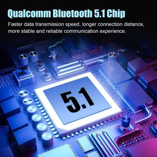 Alt view image 3 of 5 - EJEAS E1+ Motorcycle Helmet Bluetooth Headset, Bluetooth 5.1 Helmet Speaker with Auto Answering Call and Noise Reduction Function, Motorcycle Helmet Headphone Can Connect 2 Mobile Phones