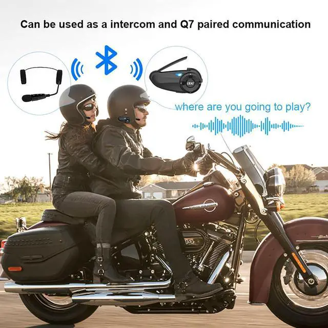 Alt view image 5 of 5 - EJEAS E1+ Motorcycle Helmet Bluetooth Headset, Bluetooth 5.1 Helmet Speaker with Auto Answering Call and Noise Reduction Function, Motorcycle Helmet Headphone Can Connect 2 Mobile Phones