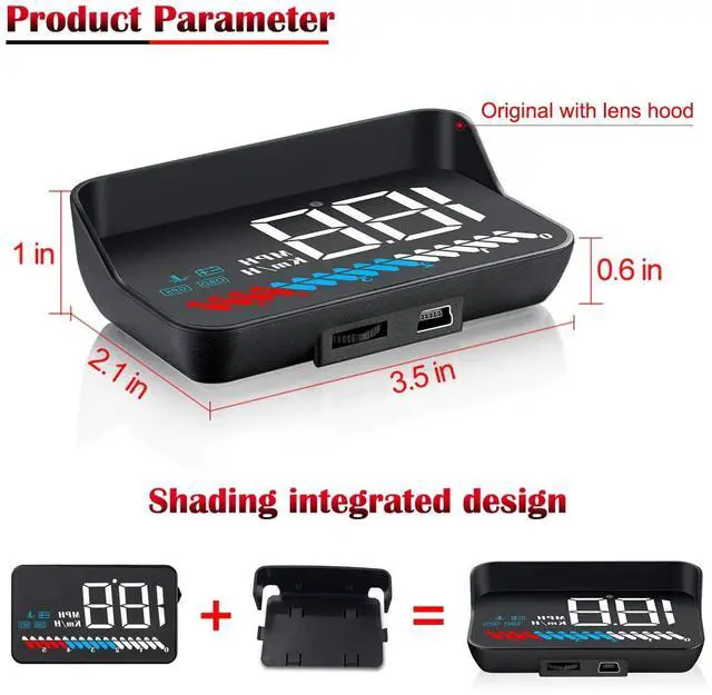 Alt view image 2 of 5 - iKiKin M7 Dual Mode Windshield Projector Car HUD Display for Trucks and All Cars