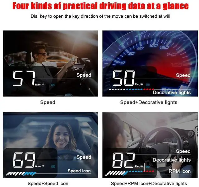 Alt view image 4 of 5 - iKiKin M7 Dual Mode Windshield Projector Car HUD Display for Trucks and All Cars
