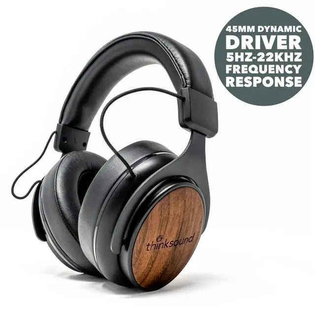 Alt view image 3 of 5 - thinksound ov21- Wired Headphones - Over Ear Closed Back Pro Studio Monitor with Mic Professional Grade, Critically Acclaimed, with Detachable Corded Cable for Recording, DJ, Guitar, Music, Podcast