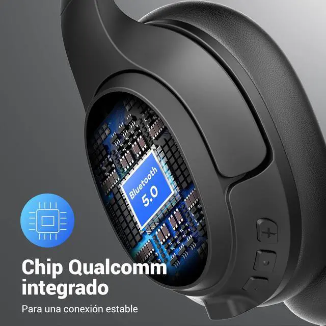 Alt view image 5 of 5 - Bluetooth Headset for PC, Wireless Computer Headphone with AI-Powered Environmental Noise Cancelling Microphone & 2.4G USB Dongle, 55H Playtime, Over Ear Comfort Office Headset for Work, Laptop, Zoom
