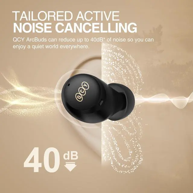 Alt view image 3 of 5 - QCY HT07 Multi-Mode Active Noise Cancelling Wireless Earbuds, AI-Enhanced Calls Bluetooth Headphones with 6 Mics, Anti-Wind Noise, Transparency, App for Custom EQ, 32H Playtime, Bluetooth 5.2