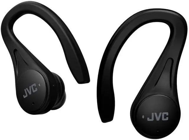 Main image of JVC Sport True Wireless Earbuds Headphones, Lightweight and Compact, Long Battery Life (up to 30 Hours), Sound with Neodymium Magnet Driver, Water Resistance (IPX5) - HAEC25TB (Black), Small