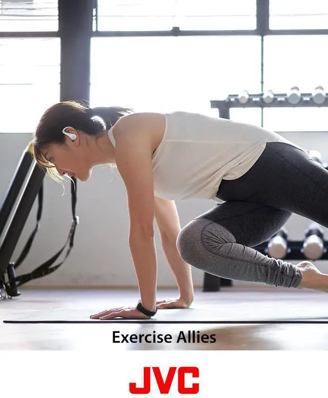 Alt view image 4 of 5 - JVC Sport True Wireless Earbuds Headphones, Lightweight and Compact, Long Battery Life (up to 30 Hours), Sound with Neodymium Magnet Driver, Water Resistance (IPX5) - HAEC25TB (Black), Small