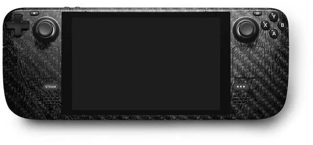 Main image of MightySkins Carbon Fiber Skin Compatible with Valve Steam Deck - Black Leather | Protective, Durable Textured Carbon Fiber Finish | Easy to Apply, Remove, and Change Styles | Made in The USA