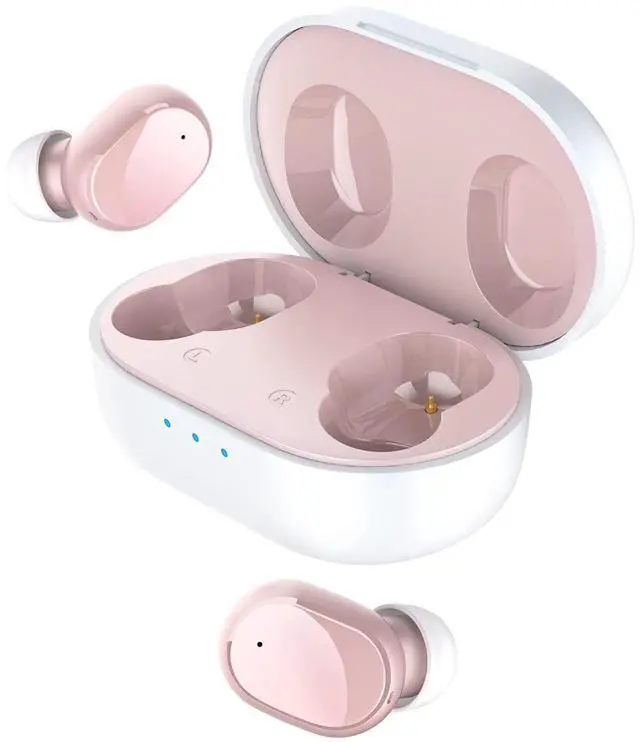 Main image of HTC Bluetooth Wireless Earbuds 2 Plus Touch Control Bluetooth 5.3 with USB-C Charging Case IPX4 Splashproof in-Ear Stereo Earbuds Bulit-in Microphones-Pink
