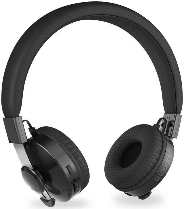 Main image of LilGadgets Untangled Pro On-Ear Kids Wireless Headphone for School, Microphone, Volume Limited, SharePort Technology, SoftTouch Padding, Black Bluetooth Headphones
