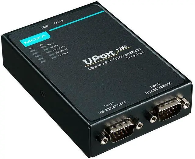 Alt view image 2 of 2 - MOXA UPort 1250-2 Port USB-to-Serial Hub, RS-232/422/485