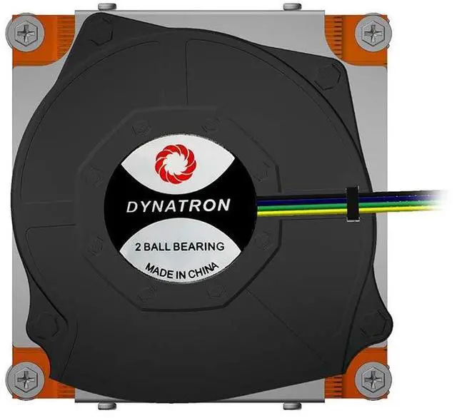 Alt view image 2 of 3 - Dynatron T06 LGA115x LGA1200 Copper Heatsink with Skiving Fans CPU Cooler, 125W TDP