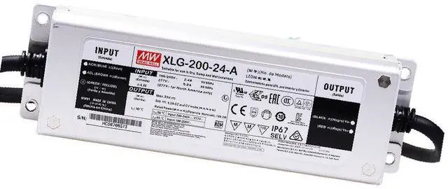 Alt view image 2 of 4 - Mean Well XLG-200-24-A LED Power Supply 200W 16.8-24V 8.3A CV+CC, Io Adj by Potmeter, Metal hous, Input: 100~305VAC, 142~431VDC