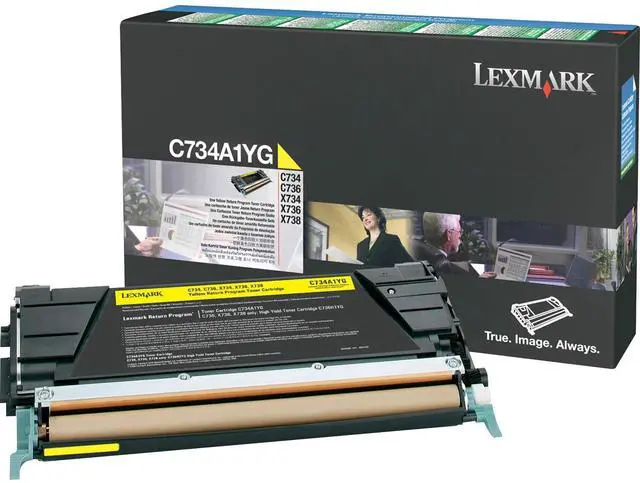 Main image of Lexmark C734A1YG Yellow Return Program Toner Cartridge