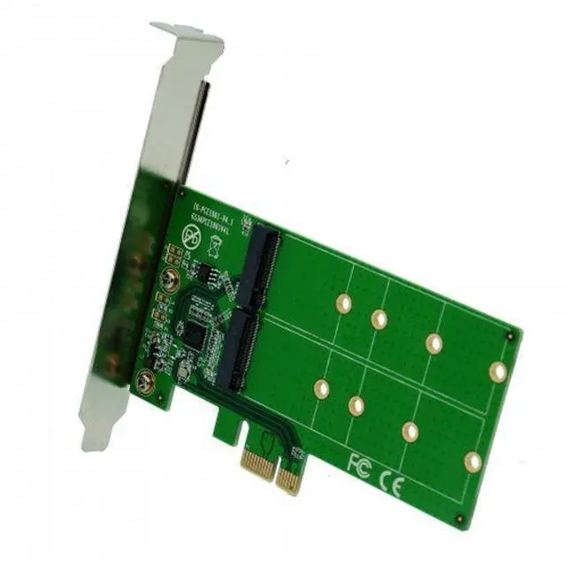 Alt view image 2 of 5 - 2 Port M.2 SSD to PCI-e x1 adapter B or B+M key (SI-PEX40115)