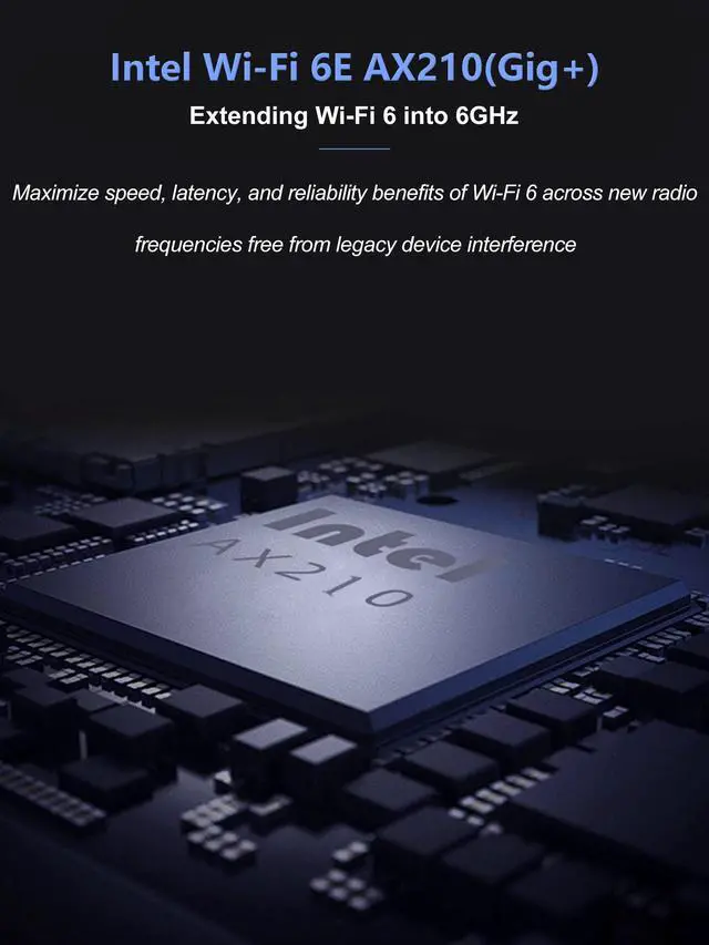 Alt view image 3 of 5 - ZYT WiFi 6E AX210 PCIE WiFi Card Expands Wi-Fi into 6GHz | Bluetooth5.2 | Up to 5400Mbps | Tri-Bands(6GHz/5GHz/2.4GHz) | OFDMA,MU-MIMO,Heat Sink | Support Windows 10/11 64Bit