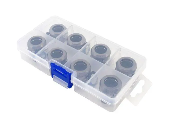 Alt view image 2 of 5 - XSPC G1/4" to 10mm ID, 14mm OD Rigid Tubing Fitting, Black Chrome, 8-Pack