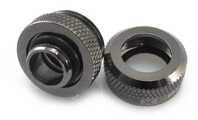Alt view image 5 of 5 - XSPC G1/4" to 10mm ID, 14mm OD Rigid Tubing Fitting, Black Chrome, 8-Pack