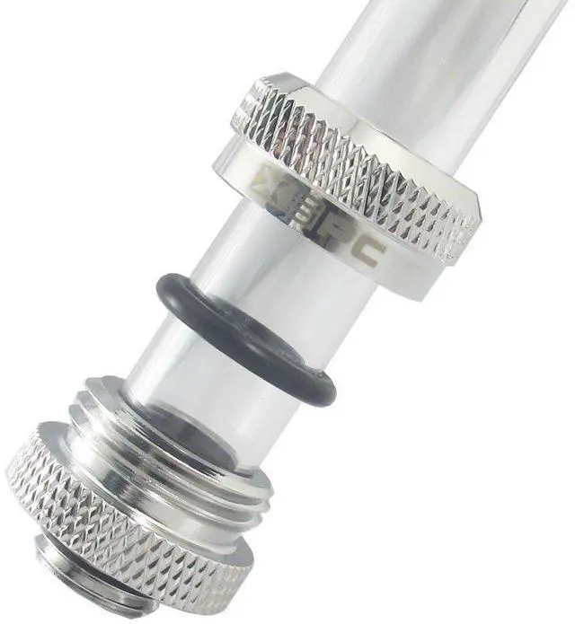 Alt view image 5 of 5 - XSPC G1/4" to 10mm ID, 14mm OD Rigid Tubing Fitting, Chrome, 8-Pack
