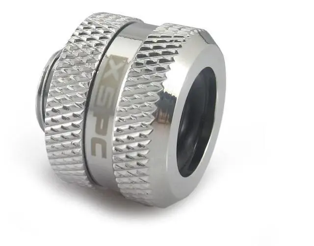 Alt view image 3 of 5 - XSPC G1/4" to 10mm ID, 14mm OD Rigid Tubing Fitting, Chrome, 8-Pack