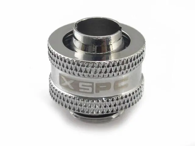 Alt view image 3 of 5 - XSPC G1/4" Compression Fitting for 3/8" ID - 1/2" OD Flexible Tubing V2, Chrome, 8-pack