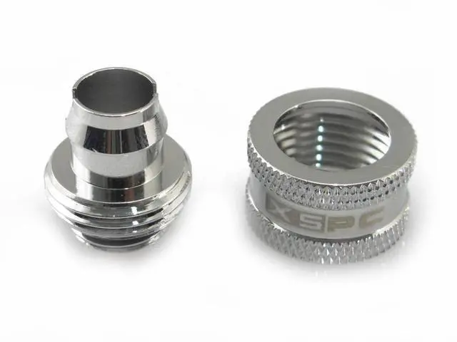 Alt view image 4 of 5 - XSPC G1/4" Compression Fitting for 3/8" ID - 1/2" OD Flexible Tubing V2, Chrome, 8-pack