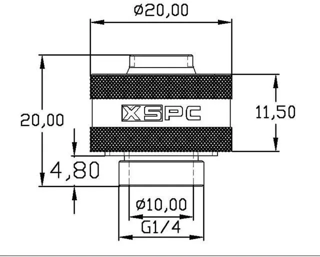 Alt view image 5 of 5 - XSPC G1/4" Compression Fitting for 3/8" ID - 1/2" OD Flexible Tubing V2, Chrome, 8-pack