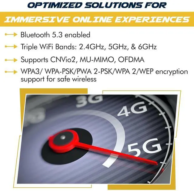 Alt view image 5 of 5 - HighZer0 Electronics AX1690i Killer Series Upgraded WiFi 6E Adapter | Gaming WiFi Adapter | CNVio2 M.2 WiFi Card | 3.0 Gbps WiFi for PC | Bluetooth 5.3 Support | Requires Intel 12th+ Gen CPU