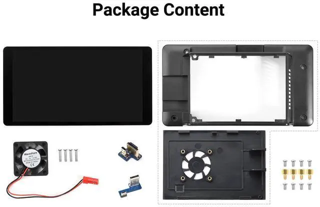 Alt view image 2 of 5 - waveshare 5.5inch Capacitive Touch AMOLED Display Compatoble with Raspberry Pi 4B Comes with Protection Case 1080×1920 Resolution HDMI Toughened Glass Panel