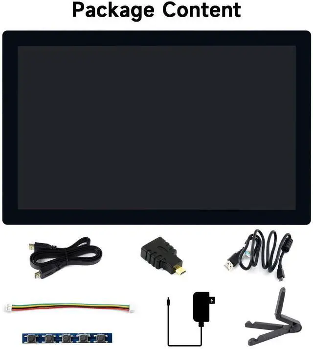 Alt view image 2 of 5 - waveshare 9inch QLED Quantum Dot Display, 1280×720, Compatible with Raspberry Pi 5/4B/3B/Zero/Zero W/Zero 2W/Pico/Pico W/Pico WH, Supports Windows 11/10/8.1/8/7