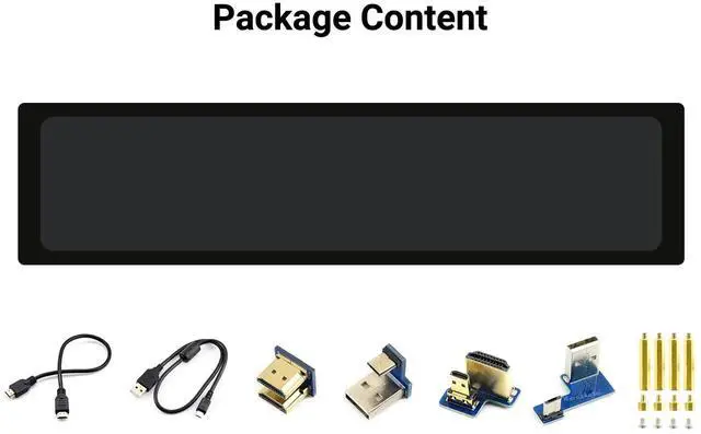 Alt view image 2 of 5 - Waveshare 11.9inch Capacitive Touch Screen LCD Compatible with Raspberry Pi 5/4B/3B+/3A+/2B/B+/A+/Zero/Zero W/WH/Zero 2W CM3+/4 320×1480 Resolution HDMI IPS Supports Jetson Nano/Windows