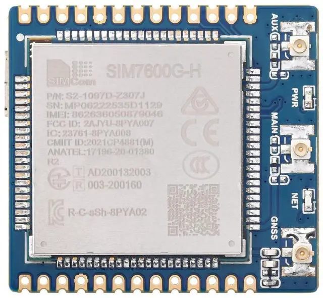 Main image of Waveshare SIM7600G-H 4G Communication Module, Compatible with Raspberry Pi 5/4B/3B/Zero/Zero W/Zero 2W/Pico/Pico W/Pico WH, Multi-Band Support, 4G/3G/2G, with GNSS Positioning-Standard Version