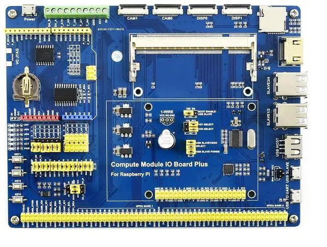 Main image of Waveshare Compute Module IO Board Plus Development Composite Breakout Board for Developing with Raspberry Pi CM4S/CM3 CM3L Various Common Use Components