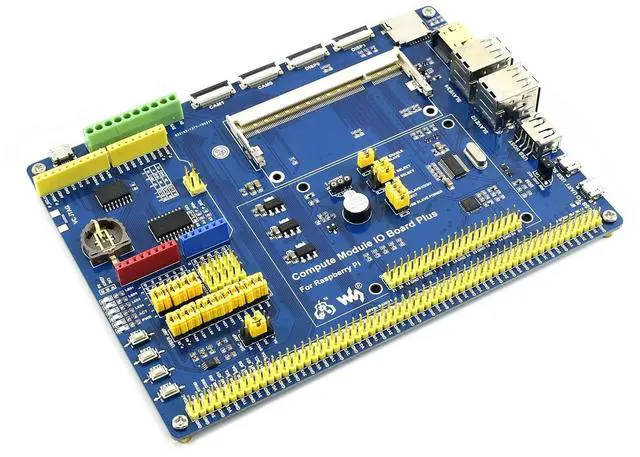 Alt view image 5 of 5 - Waveshare Compute Module IO Board Plus Development Composite Breakout Board for Developing with Raspberry Pi CM4S/CM3 CM3L Various Common Use Components