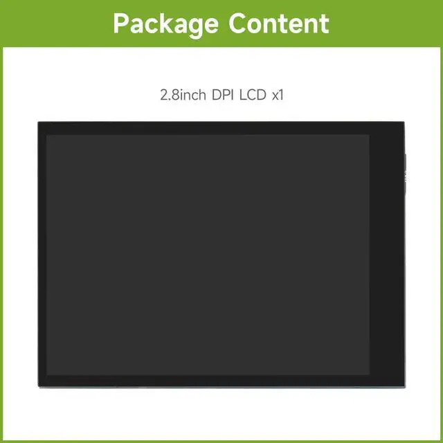 Alt view image 2 of 5 - Waveshare 2.8inch Screen LCD Compatible with Raspberry Pi 4B/3B+/3B/2B/B+/A+/Zero/Zero W/WH/Zero 2W 480×640 Resolution DPI IPS 5-Points Capacitive Touch Control Optical Bonding Toughened Glass Cover