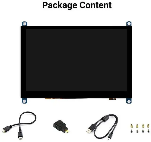 Alt view image 2 of 5 - Waveshare 5inch Capacitive Touch Screen LCD Slimmed-Down Compatible with Raspberry Pi 5/4B/3B+/3A+/2B/B+/A+/Zero/Zero W/WH/Zero 2W CM3+/4 800×480 Resolution HDMI Toughened Glass Panel Supports Windows