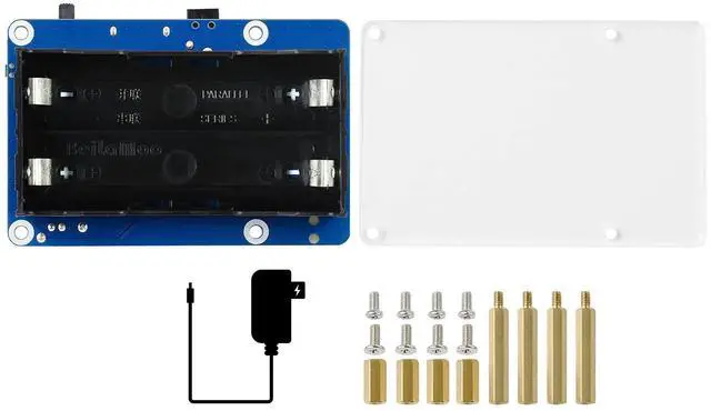 Main image of Waveshare UPS HAT (B) for Raspberry Pi 5V Uninterruptible Power Supply 5A High Current with Pogo Pins Connector