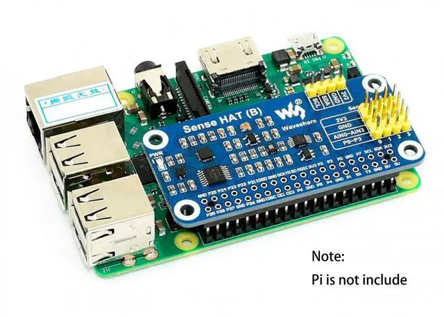 Alt view image 2 of 5 - Sense HAT (B) for Raspberry Pi 4B/3B+/3B/2B/B+/A+/Zero/Zero W,Pi 40PIN GPIO Extension Header Onboard Gyroscope Accelerometer Magnetometer Barometer Temperature Humidity Multi Sensors I2C Interface