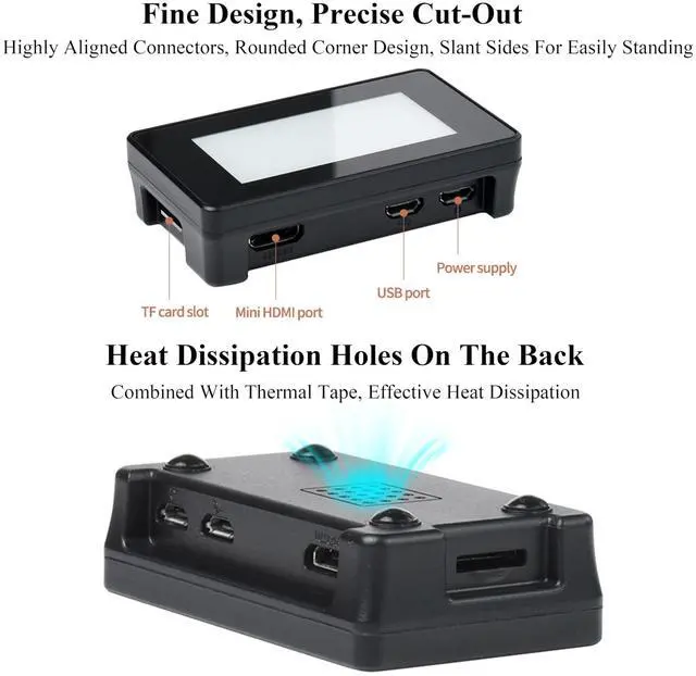 Alt view image 4 of 5 - 2.13inch Touch e-Paper Display with ABS Case for Raspberry Pi Zero 2 W/Raspberry Pi Zero/Pi Zero W/Pi Zero WH, 250x122 Pixels E-Ink, Paper-Like Effect Support Partial Refresh