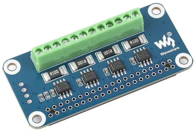 Alt view image 3 of 5 - waveshare 4-ch Current/Voltage/Power Monitor HAT for Raspberry Pi with I2C/SMBus Interface